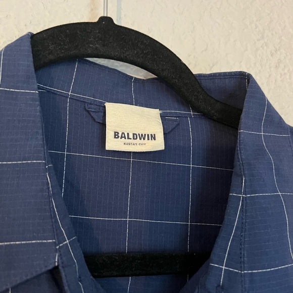 Baldwin Kansas City Navy Blue Button Down Collared Shirt - Picture 2 of 6
